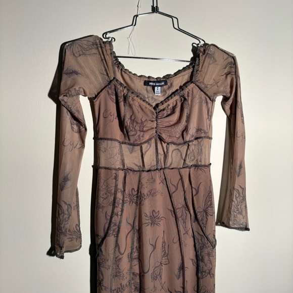 Urban Outfitters Trinity Sheer Mesh Midi Dress - Picture 3 of 10